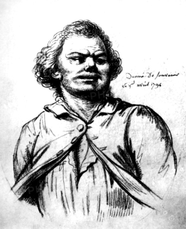 Danton conduit à l'échafaud. Sanguine de Wille