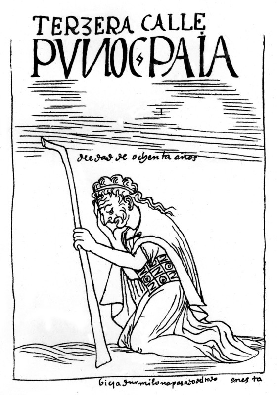 Manuscrit péruvien : Chroniques de Huaman