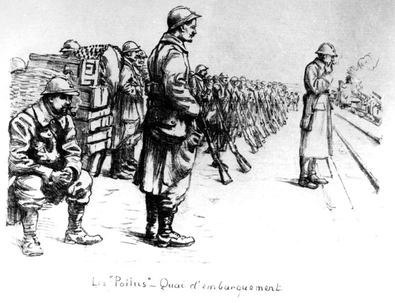 Jobert, Les Poilus sur le quai d'embarquement