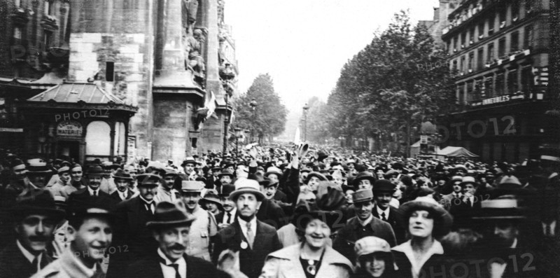 Le défilé de la victoire à Paris après celui des troupes, 1919
