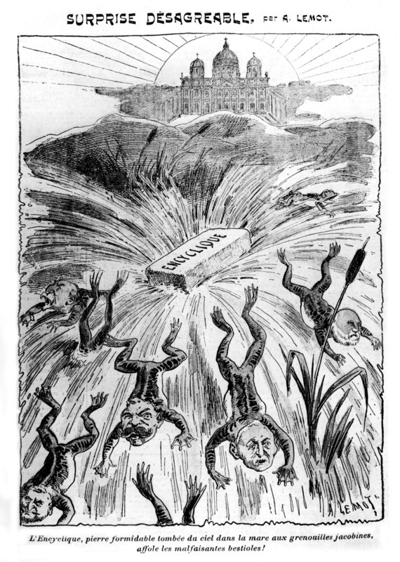 Caricature about the separation of church and state