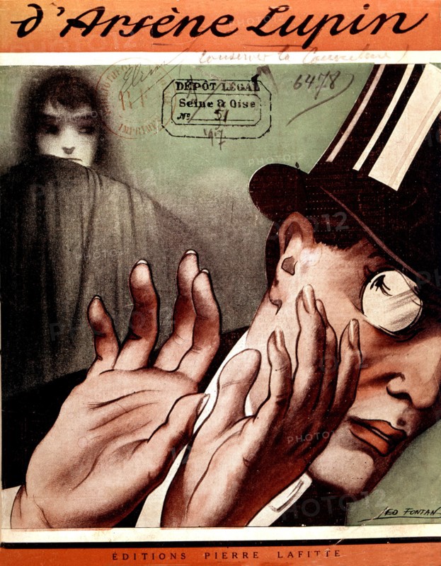 Fontan, Cover of Maurice Leblanc's novel 'Les 3 crimes d'Arsène Lupin'