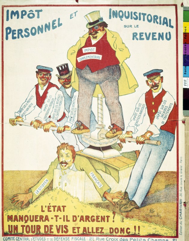 Caricature about a French tax