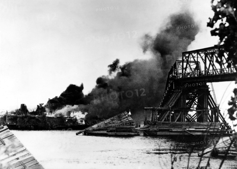 Destruction of a Soviet bridge