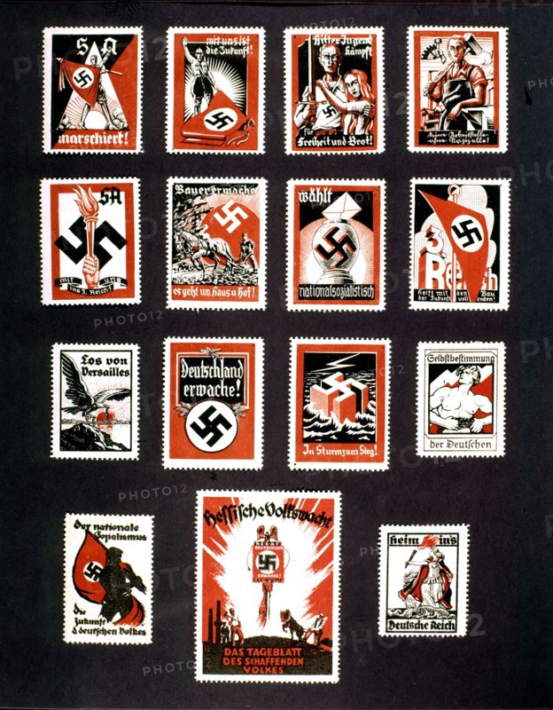 Vignettes de propagande politique allemande.