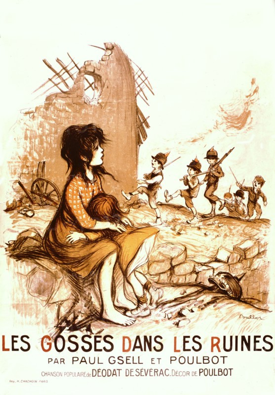 Poster by Poulbot: Kids in ruins