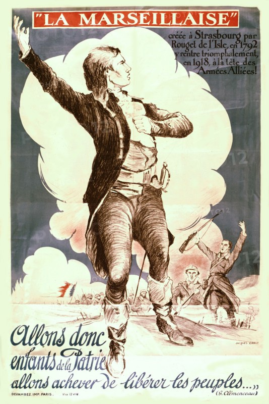 Affiche de propagande. "La Marseillaise", 1918