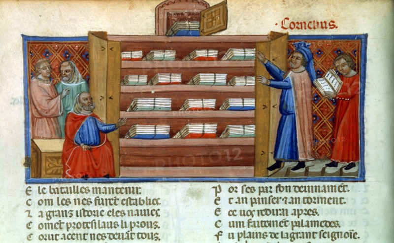 Miniature, "Le roman de Troie" par Benoit de Sainte Maure