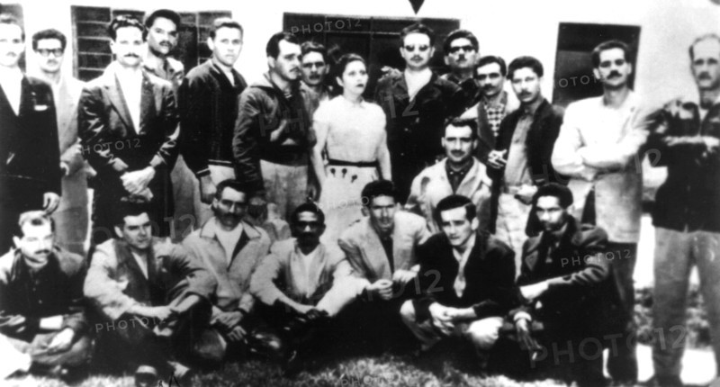 Fidel Castro and his companions in Mexico City, after they have been expelled from Cuba (1953)