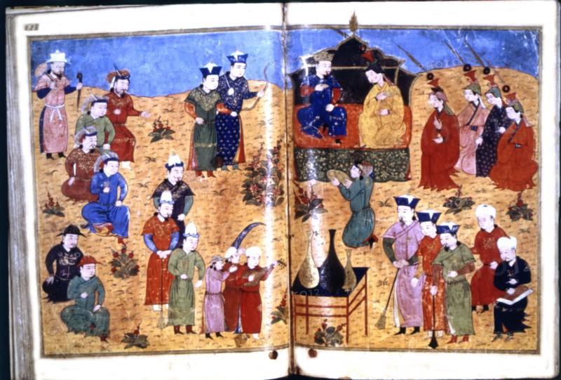 Manuscrit persan orné de 106 peintures : "Jami'al Tawarikh" de Rachid ad-Dîn (Histoire des Mongols)