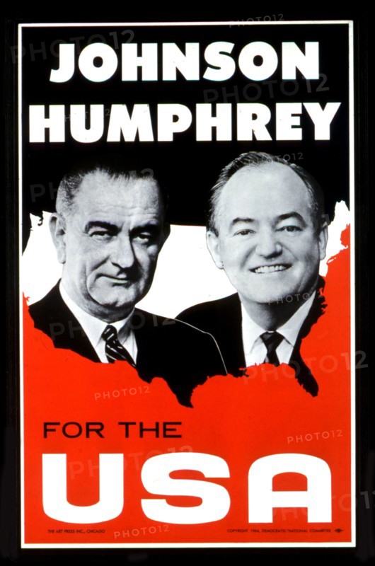 Affiche de propagande électorale, Johnson et Humphrey