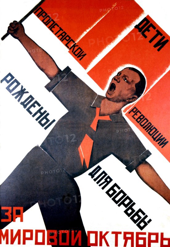 Propaganda poster by Victor Shestakov (1929)