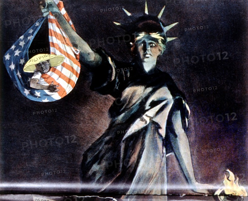 American intervention, the Statue of Liberty has captured the Philippines (April 1899)