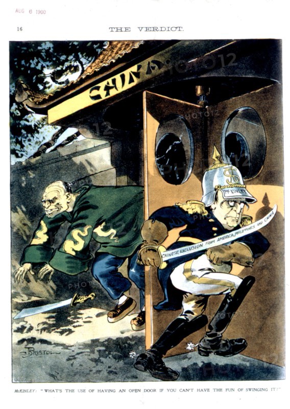 Caricature in "The Verdict": McKinley et l'expulsion des Chinois des Etats-Unis (août 1900)
