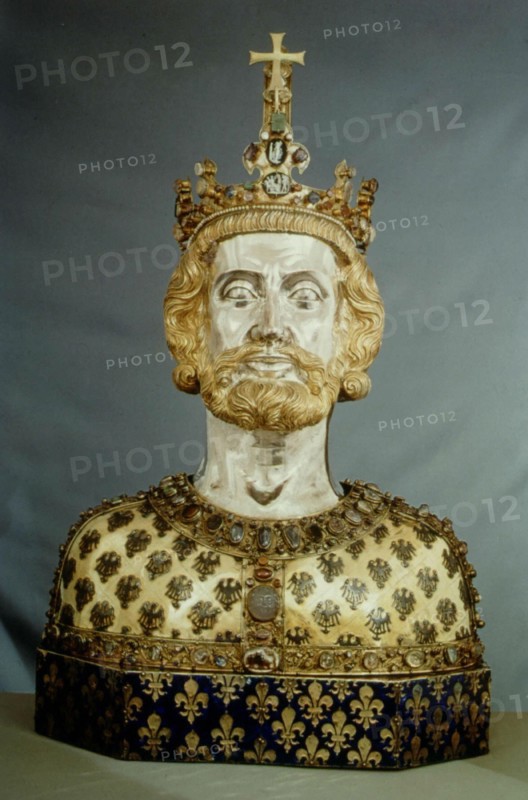 Trésor d'Aix-la-Chapelle. Chef reliquaire de Charlemagne