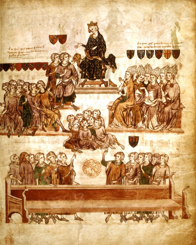 Philip IV 'le Bel' (the Fair) presiding over a Parliament session