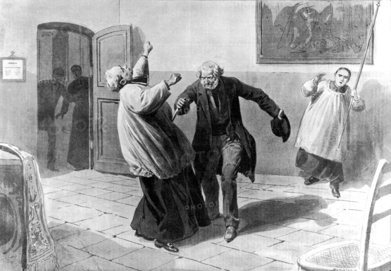 Anarchist attack against a priester in Marseilles