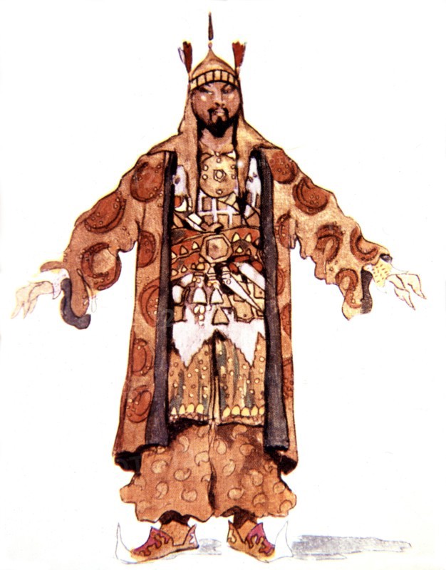 Le prince Igor, opéra de Borodine (1833-1887). Aquarelle de Korovine