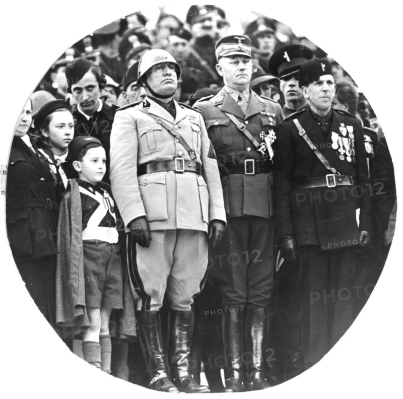 October 22, 1939, Mussolini with chief of staff of the S.A., Victor Lutze