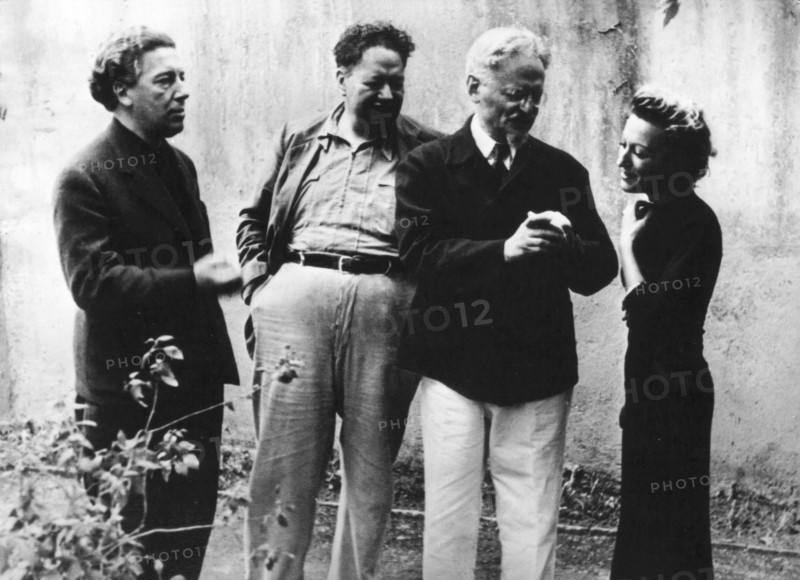 Breton avec Trotski, Diego Rivera et Jacqueline Lamba à Mexico