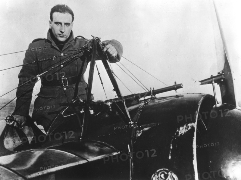 France. Aviator Navarre in his fighter plane