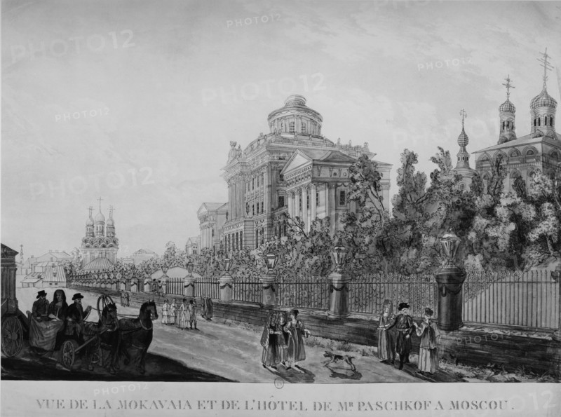 View of the Mokavaia and the mansion of Mr Paschkof in Moscow