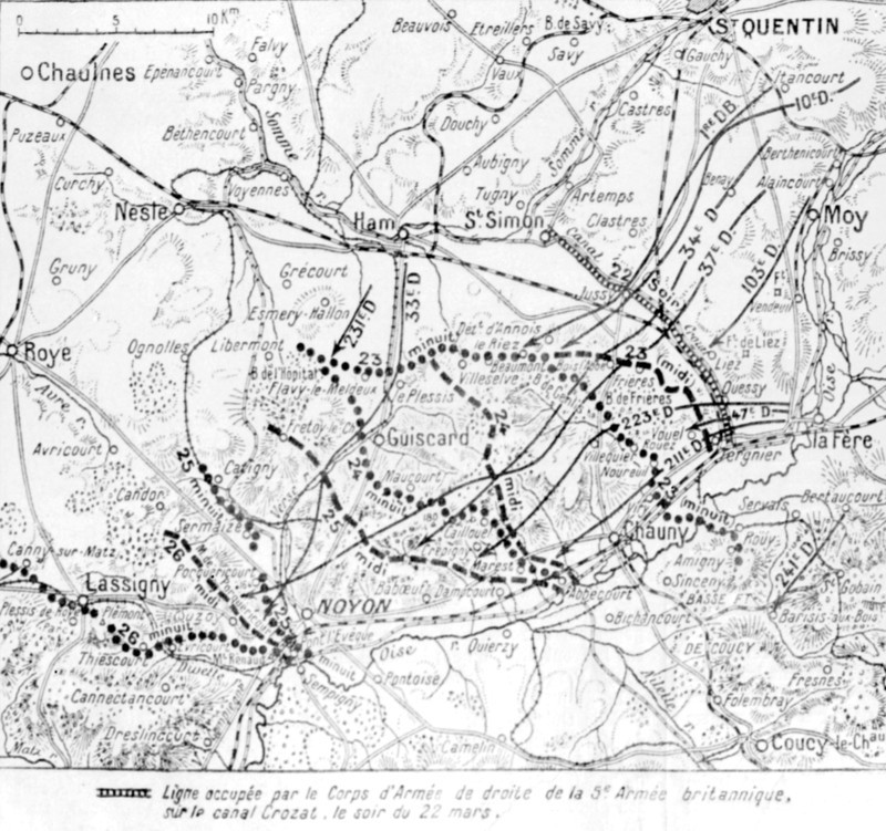 Map of the Battle of Oise