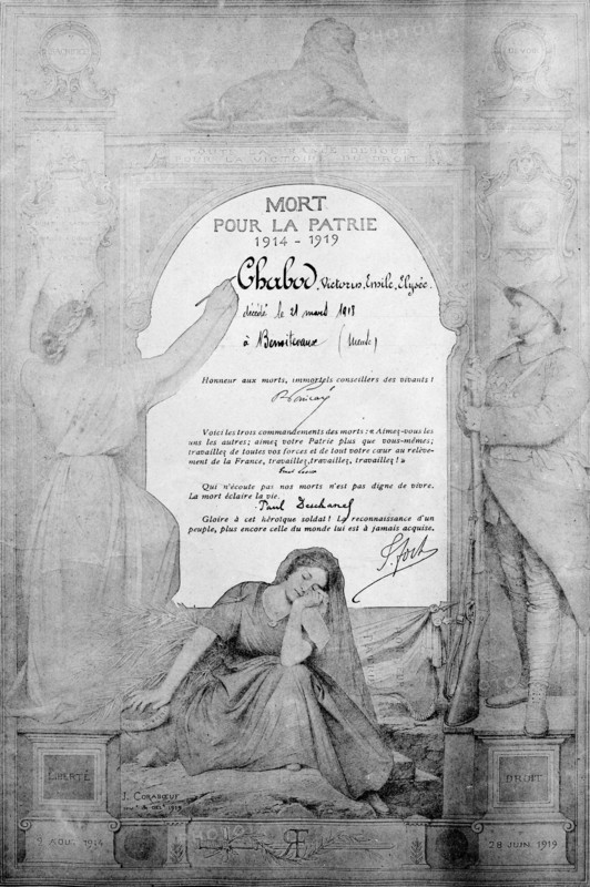 Dessin de monument aux morts