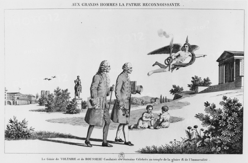 Hommage à Voltaire et à Rousseau
