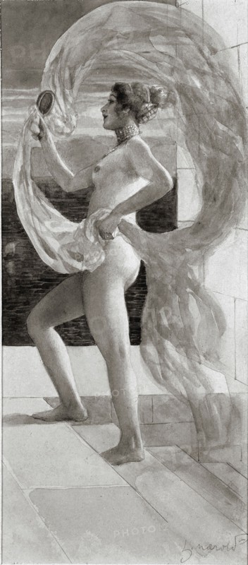 Marold, Woman with a Mirror and Veil