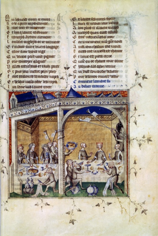 Anonyme, Musiciens lors d'un banquet