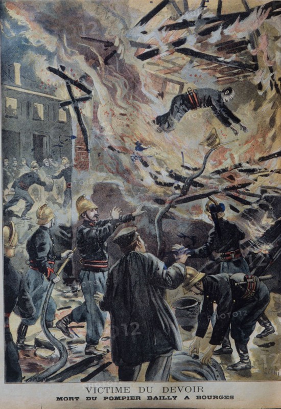 Mort d'un pompier en exercice, 1898