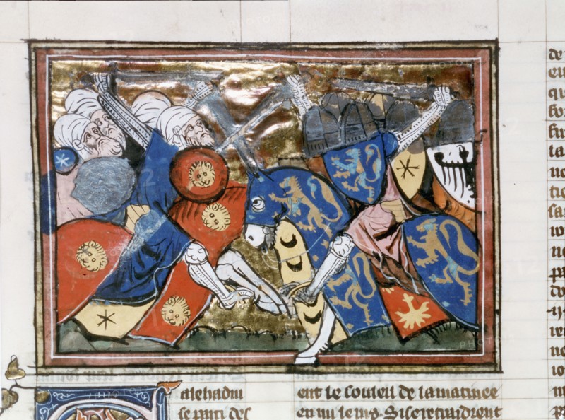 Combat between the Crusaders and the Saracens, 1337