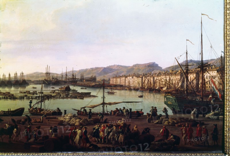 Vernet, Troisième vue de Toulon, vue du vieux port, prise du côté des magasins au vivres (détail)
