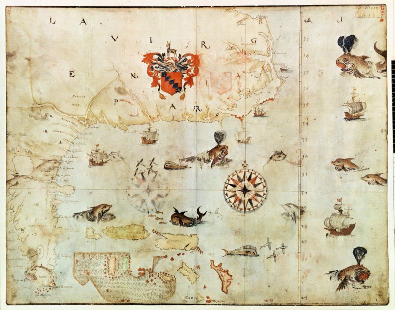 White, Map of North America