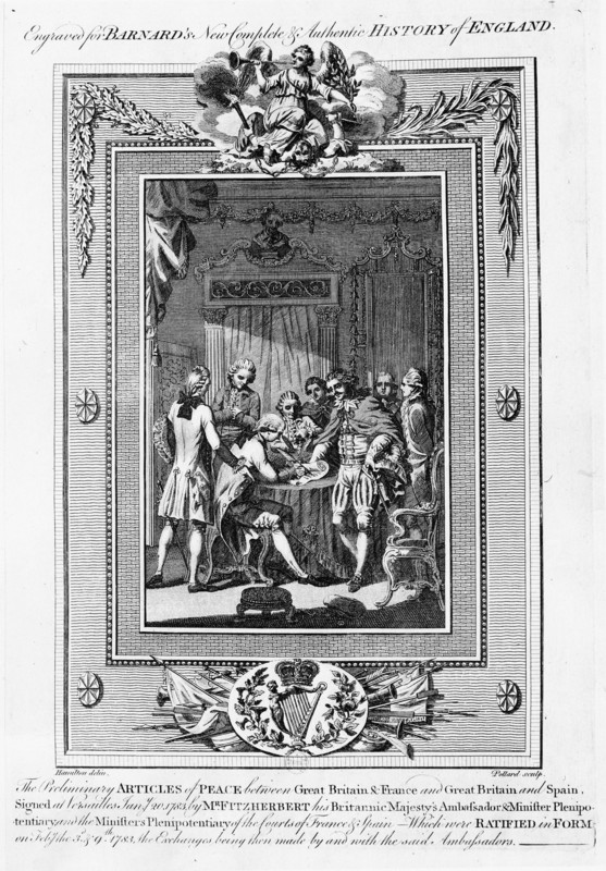 Signing of Preliminary Articles of Peace between Great Britain, France and Spain