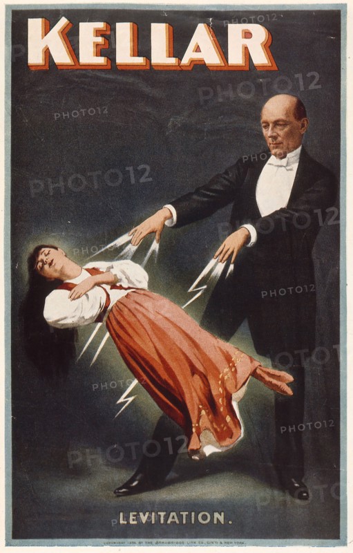 Harry Kellar en pleine séance de magie