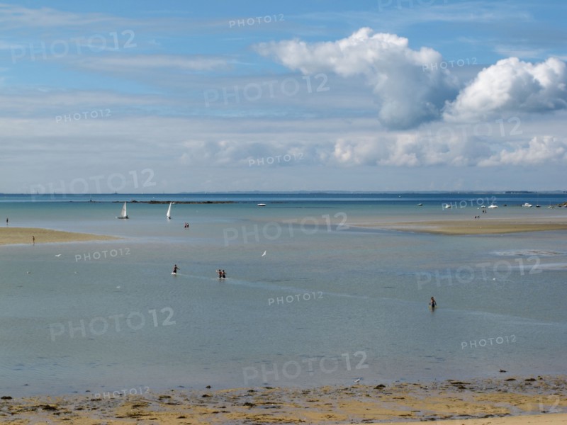 Plage de la baie de Carnac a maree basse