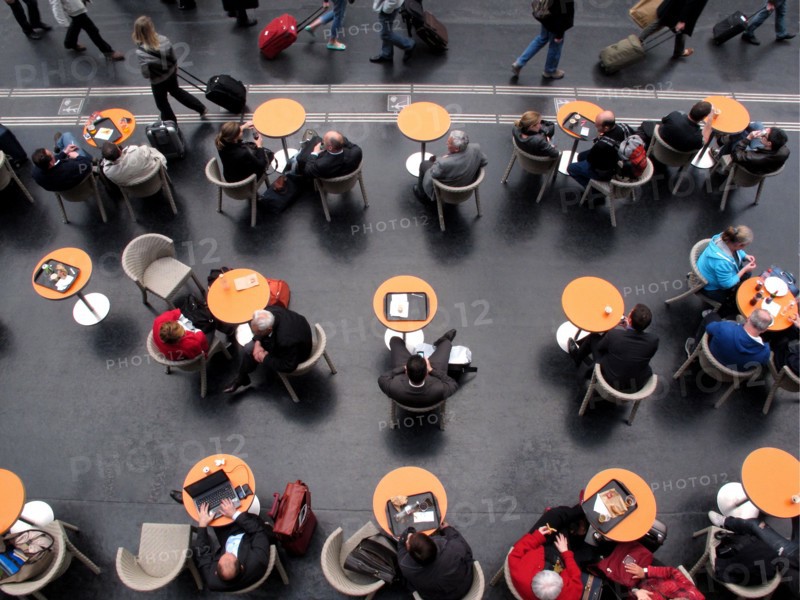 Cafeteria in Gare de l'Est, Paris. February 2015