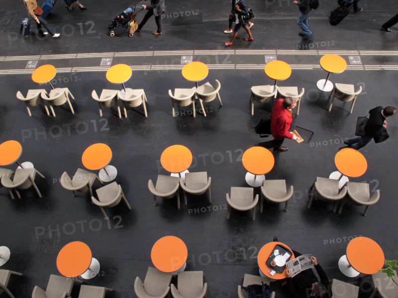 Cafeteria in Gare de l'Est, Paris. February 2015