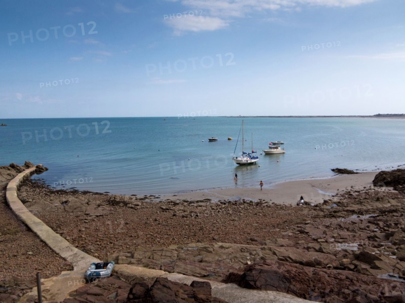Beach of the village of Gourey, Jersey Island