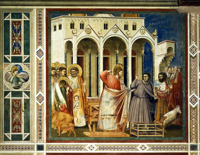 Giotto, Les marchands chassés du Temple