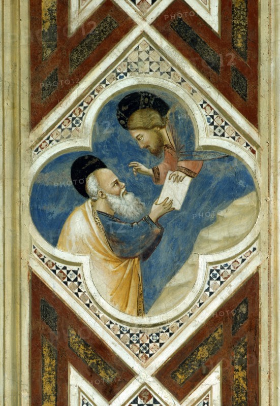 Giotto, Detail of a frieze panel in the Scrovegni chapel