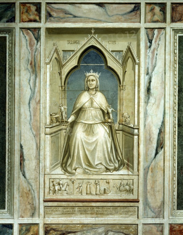 Giotto, Allégories des vices et des vertus : la justice