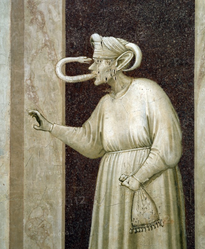 Giotto, Allégories des vices et des vertus : l'envie