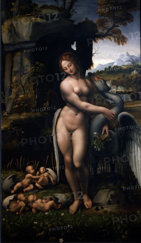 Ecole de Leonard de Vinci (att.), Léda et le cygne