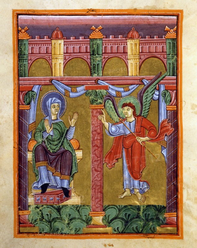 Evangéliaire de l'Ecole de Reichenau, L'Annonciation