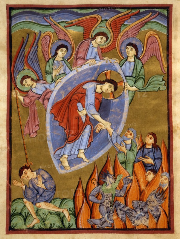 Evangéliaire de l'Ecole de Reichenau, La Descente du Christ aux Enfers