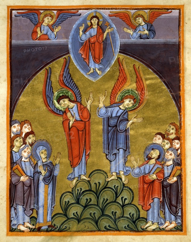 Gospel book from the Reichenau school, The Ascension of Christ