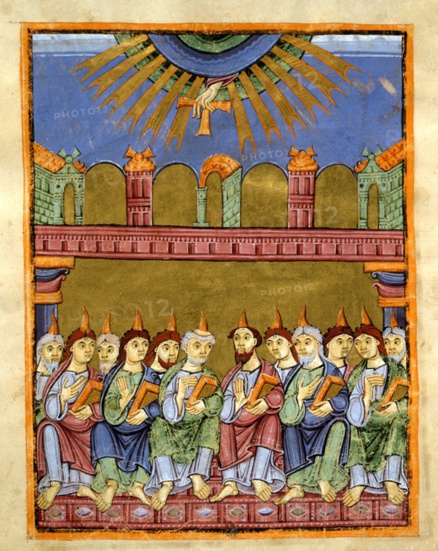 Gospel book from the Reichenau school, The Descent of the Holy Spirit